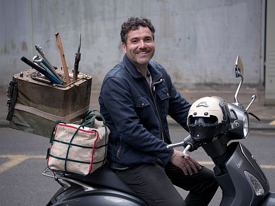 François Durand, le carreleur à scooter
